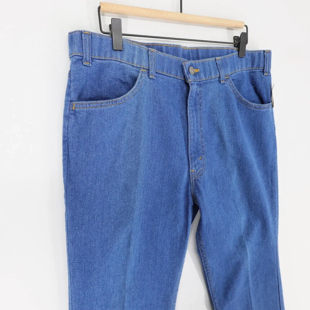 Vintage Levis Action Jeans Mens 36x34 Blue Made In USA Stretch Denim